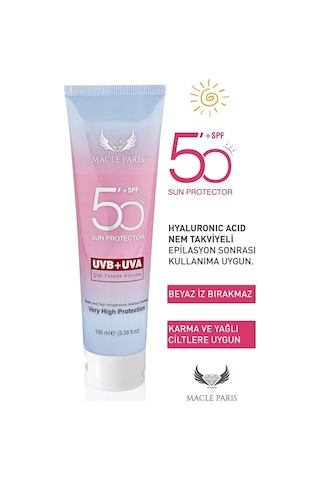 Macle Paris Çok Yönlü Yüksek Koruyucu Güneş Kremi SPF50+ 100 ML