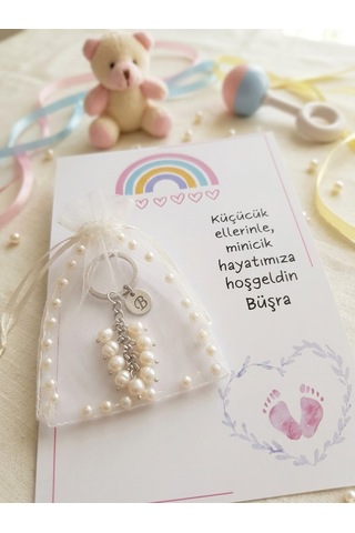 50 Adet Hazır Kişiye Özel Bebek Hediyelik Kartı, Hoşgeldin Bebek Hatıra Kartı