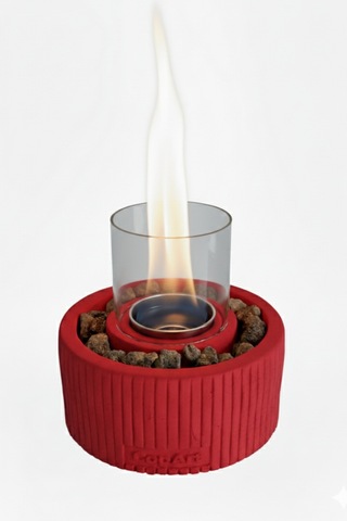 Alba Kırmızı Biyoetanol Masaüstü Şömine - 1 Lt Yakıt Ve Dekoratif Taş Hediye