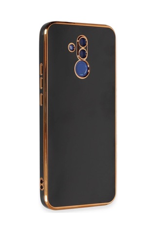 Huawei Mate 20 Lite Kılıf Volet Silikon - Siyah Düz Renkli