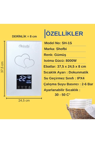 Shofbi SH-1S Dijital Şofben Shofbi SH-1S Dijital Şofben