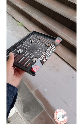 Motorsiklet Plakalığı - İsme Özel Türk Bayraklı - Kişiye Özel Motor Plakalığı İsimli