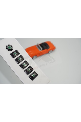 Skoda Auto Cam Açma Jant Torpido Direksiyon Metal Sticker Logo Se