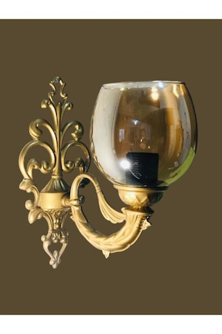 Tekli Riga Aplik Eskitme Boyalı Bal Rengi Camlı Kahverengi