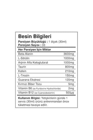 Bigjoy Sports Predator Shot 1000Ml 33 Servis Portakal Preworkout