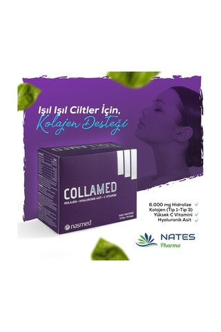 Nasmed Collamed Collagen 825gram 30'luk Saşe Takviye Edici Gıda