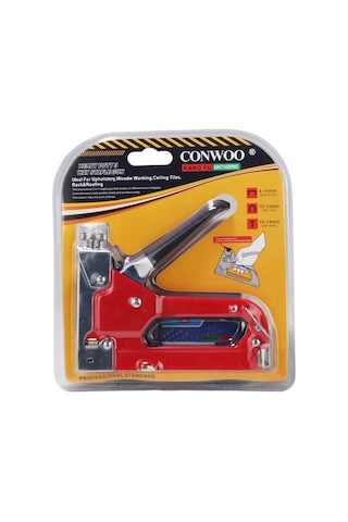 Besthome1 Endüstriyel Çok Amaçlı U-şekilli Çivi Atıcı - Ahşap, Tablo İçin El Tipi Vidalama Aleti Kırmızı, 3 Çivi Türü İle吸塑 Pak