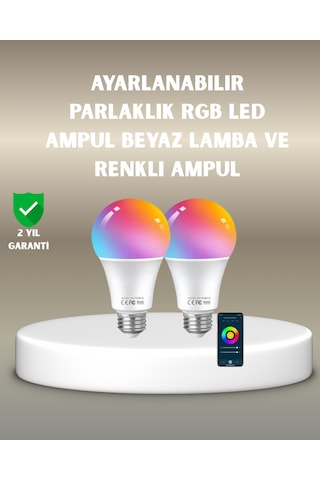 Rgbw Teknolojili Akıllı Led Ampul, Zamanlayıcılı - Lisinya Diğer