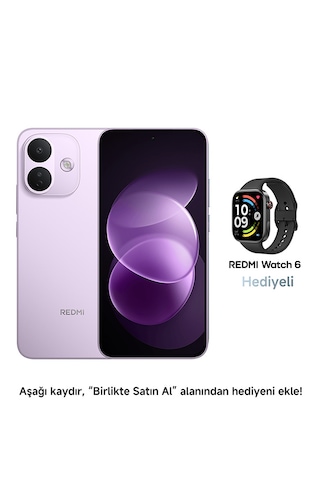 Xiaomi Redmi Note 17 Pro Max 5G 8 GB 256 GB (Xiaomi Türkiye Garantili) Mor+Xiaomi Redmi Watch 6 2.07 Akıllı Saat Siyah (Distribütör Garantili)