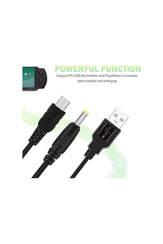 Prestigegoods Sony Psp 1000/2000/3000 İçin 2'li Taşınabilir Usb Veri & Şarj Kablosu Paketi