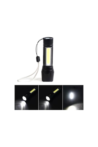 Mini Çok Güçlü Şarjli El Feneri Xpe-cob Led Wt-030 Beyaz