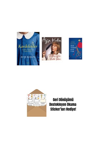 Kardelenler + Kalemimle Kırk Sene Ciltli + Her Yerde Kan Var Midi Boy + Okuma Sticker'ları