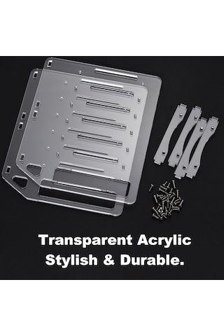 Tenfowee "4/6/8/10 Yuvalı Akrilik Hdd Kafesi - Dıy Soğutmalı Sabit Disk Rafı"