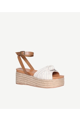 Yargıcı Kumaş Bantlı Espadril Sandalet 26ykay4021x 057 Taba