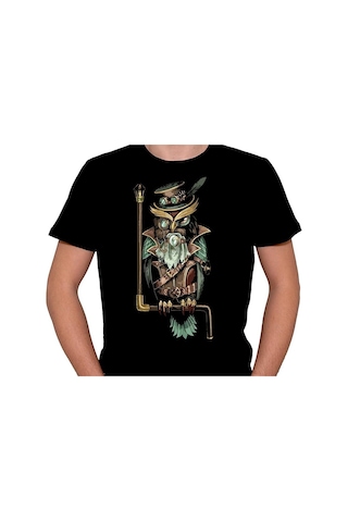 Baykuş Owl Gece Kuşu Retro Sahhaf Vintage Tişört Unisex T-shirt 001