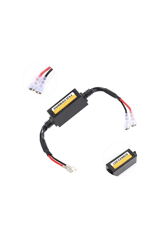 Konesam Led Far Ve Sis Farı Hatası Giderici Decoder Seti 2 Adet - Canbus Uyumlu, Titreme/radyo Paraziti Sorunları Çözücü, Plug&play