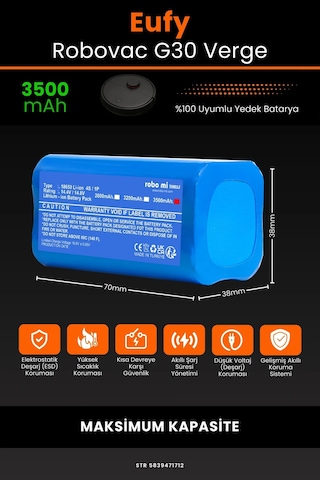 Eufy Robovac G30 Verge 3500mah Robot Süpürge Bataryası