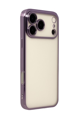 Apple iPhone Uyumlu 17 Pro Uyumlu Razer Lensli Silikon Kılıf - Mor