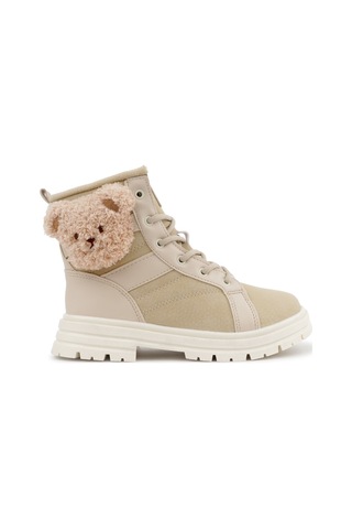 Cool Luno Hayvan Figürlü Ortopedik Kaymaz Taban Unisex Çocuk Bot Bej