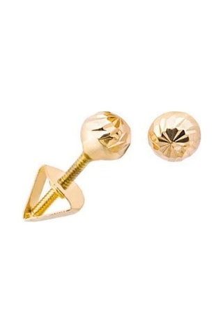 İdeal Sarraf 8 Ayar Altın Vidalı Top Küpe 0.47 Gr 0.5 Mm