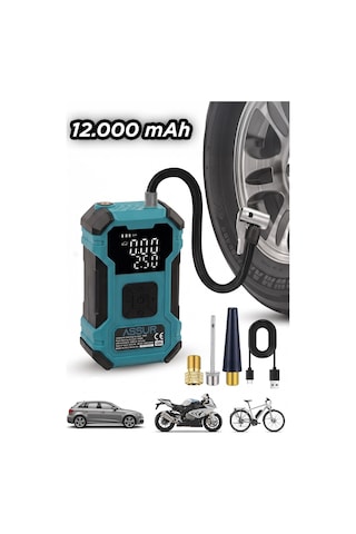Assur 12000MAH Oto Kompresör Powerbank Led Işık - 3253