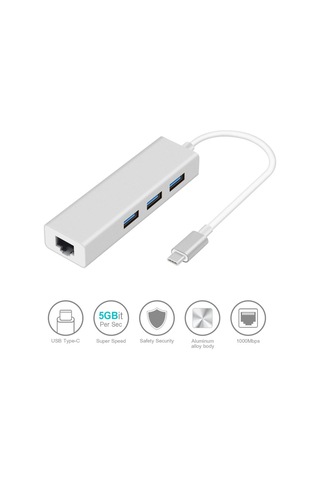 Codegen Type C Usb 3.1 – 3Port Usb 3.0 Rj45 Gigabit Ethernet Çok