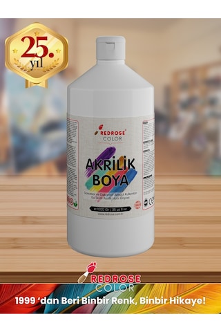 Red Rose Beyaz Akrilik Boya 1 KG