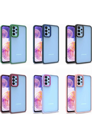 Zore Galaxy Uyumlu A23 Kılıf Flora Kapak - Yeşil Yeşil