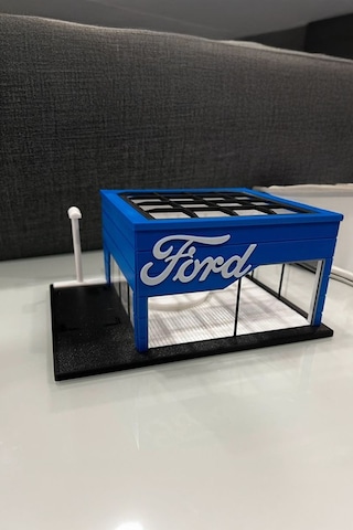 Ford Showroom Tasarımlı Dekoratif Diorama 1:64