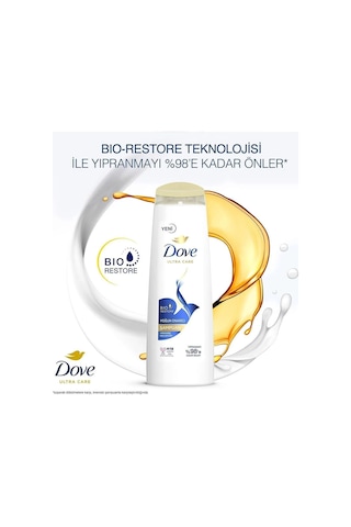 Dove Ultra Care Saç Bakım Şampuanı Yoğun Onarıcı Yıpranmış Saçlar İçin 600 Ml X3