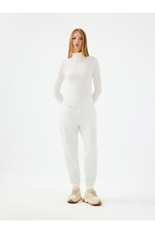 Slim Fit Kadın Bluz U.kol Ekru