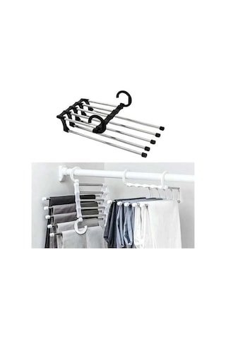 Hareketli Dolap İçi Pantolon Kravat Şal Askı Sistemi Düzenleyici Katmanlı Askılık Organizer Rekli