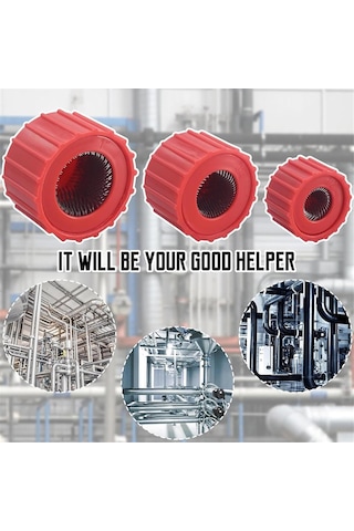 Xurunkeji Metal Boru Temizleyici, Matkap Bağlantılı Boru Temizleyici, Bakır Boru Aletleri, Boru Temizleme Alet Seti, 3'lü Boru Temizleyici Seti