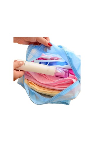 Etya Pvc Su Geçirmez Çiçek Baskılı Makyaj Çantası