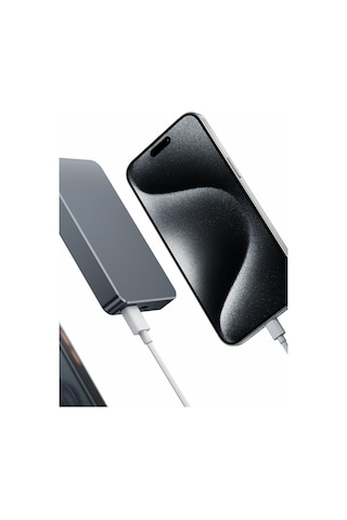 Pb34 Lucci 10.000 Mah 20w Type-c 22.5w Usb Qc 15w Kablosuz Şarj Pd Magsafe Powerbank Gümüş