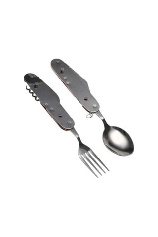 Campout Katlanır Kaşık Çatal Tirbuşon - Mavi