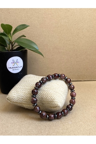Granat Doğal Taş Bileklik 8mm Aa Kalite Mühürlü Çok Renkli