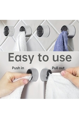 Besthome1 Abs Materyalli Duvarlı Havlu Tutucu, Pençeli, Mutfak/banyo Kullanıma Uygun, 8 Adet Kayma Önleyici Diğer