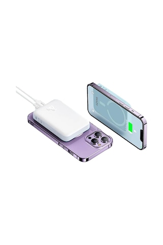 Shaza Sg1501 Magnetic 5000 Mah Kablosuz Wireless Powerbank Gri