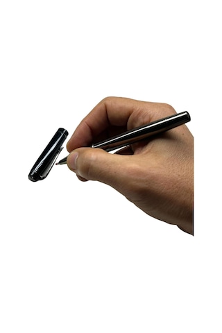 Siyah Füme Deri Kılıflı Tükenmez Roller İmze Kalemi 1209fm