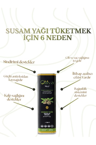 %100 Doğal Susam Yağı 2 L Soğuk Sıkım Cam Şişe