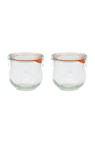 Weck Lale Cam Saklama Kavanozu 2 Adet 370 ML