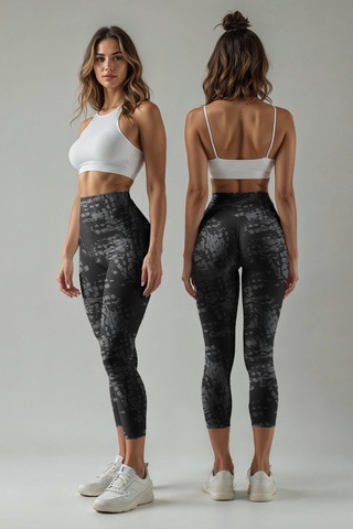 Jolt Sport Kadın Yüksek Bel Desenli Uzun Spor Taytı Model No : 076 - Jolt0087 Çok Renkli