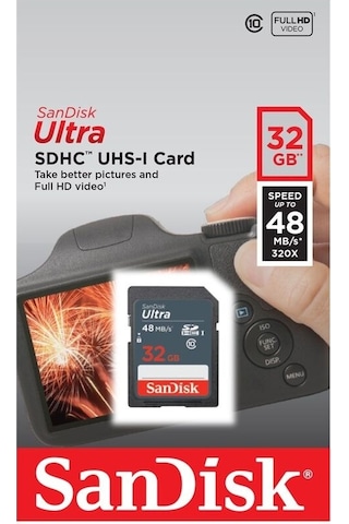 Sandisk Ultra SDSDUNB-032G-GN3IN 32 GB SDHC Class 10 UHS-I Hafıza Kartı