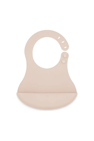Babyjem Mini Silikon Mama Önlüğü Ekru