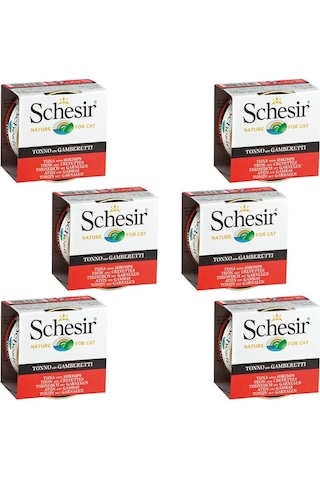 Schesir Ton Balıklı Karidesli Jöleli Kedi Konservesi 85Gr X6 ADET