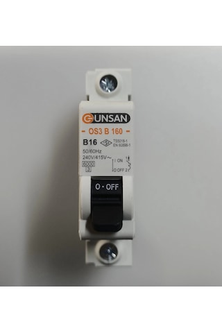 Günsan 1x20 A B Tipi 6ka W Otomat Sigorta