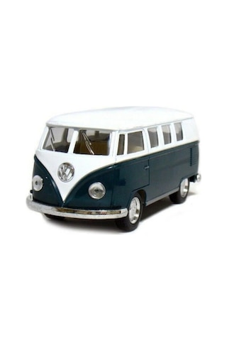 1:32 Ölçek Metal Çek Bırak Nostaljik Volkswagen T1 Minibüs Vosvos Oyuncak Araba - Yeşil 13 Cm
