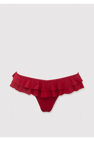 Mavi - Fırfırlı Kırmızı Bikini Altı 1914055-70456