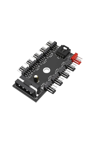 10 Port Fan Çoğaltıcı Hub Kartı Ide Güç Giriş Soketi 12v 3 4 Pin